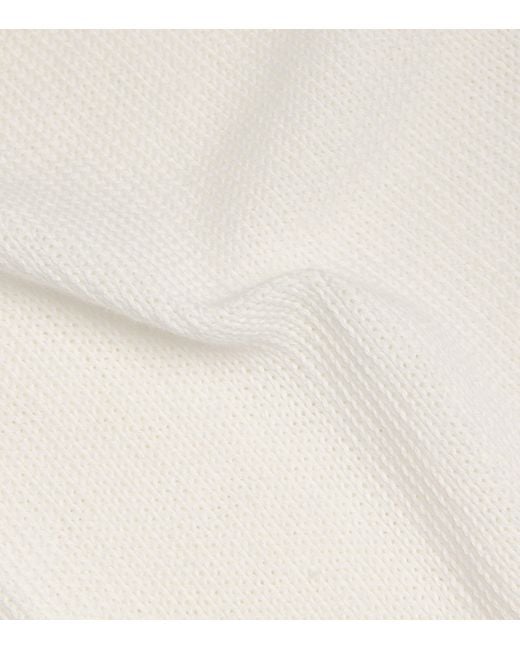 Iris Von Arnim White Knitted Payten Wide-Leg Trousers