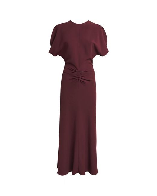 Victoria Beckham Purple Cady Bela Midi Dress