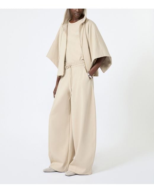 Max Mara Natural Technical Jersey Cropped Hoodie