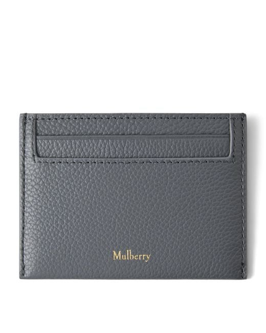 Mulberry Gray Leather Heritage Card Holder for men