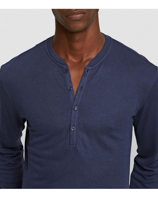 Orlebar Brown Blue Cotton-cashmere T-shirt for men