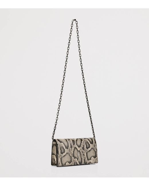 Christian Louboutin Metallic Bettina Snakeskin Clutch Bag