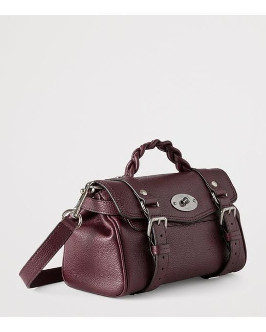 Mulberry Purple Mini Leather Alexa Cross-Body Bag