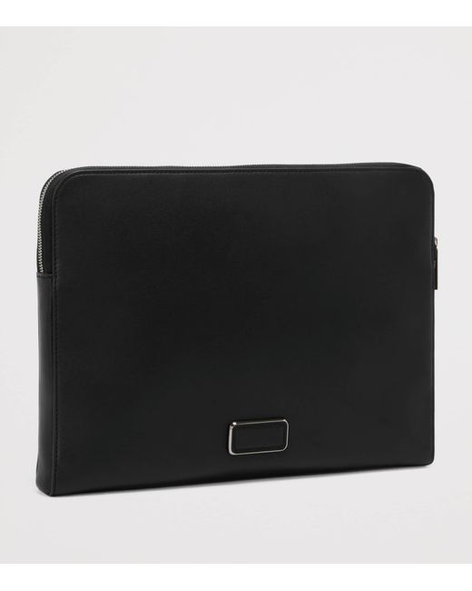 Tumi Black Leather Belden Laptop Sleeve
