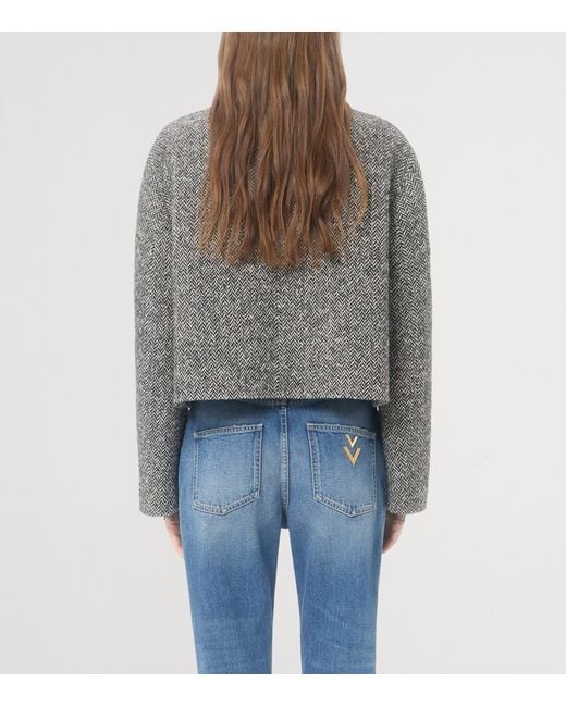 Valentino Gray Virgin Wool-Blend Coat