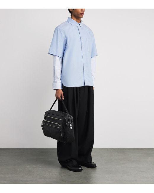 Jonathan Simkhai Blue Cotton Double-Sleeve Shirt for men