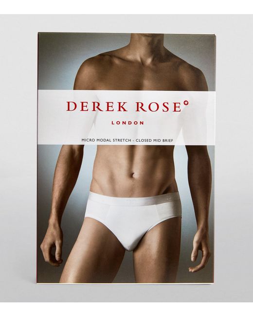 Derek Rose Black Micro Modal Briefs for men
