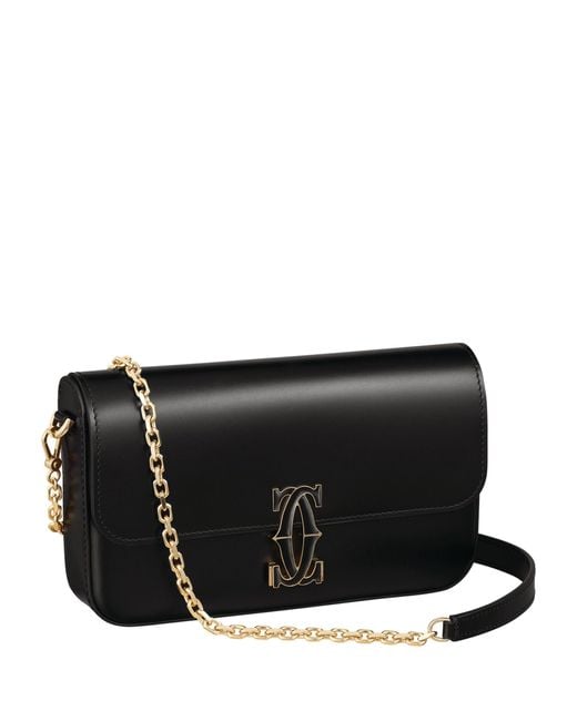 Cartier Black Mini Leather C De Chain Bag