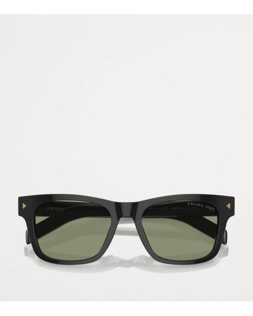 Prada Green Acetate Pr A17S Sunglasses for men