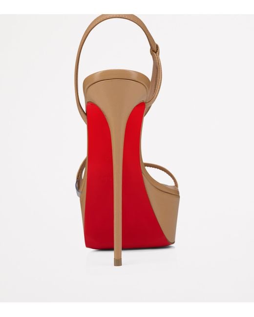 Christian Louboutin Natural Rosalie Alta Leather Sandals 150