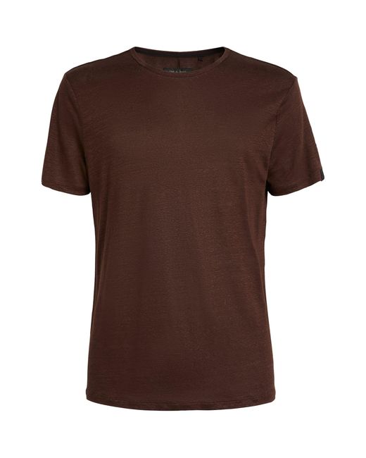 Rag & Bone Brown Linen T-shirt for men