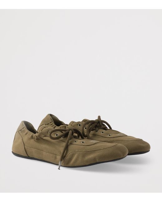 Prada Green Canvas Collapse Sneakers