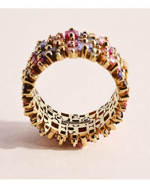 Suzanne Kalan Metallic And Sapphire Princess Ring