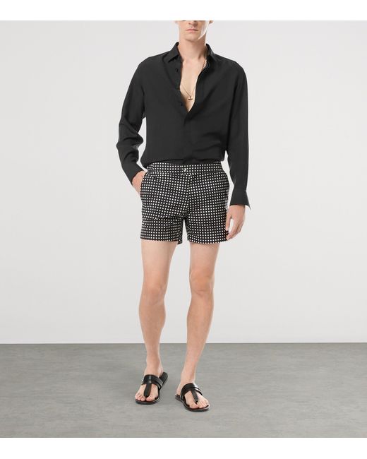 Tom Ford Black Polka Dot Swim Shorts for men