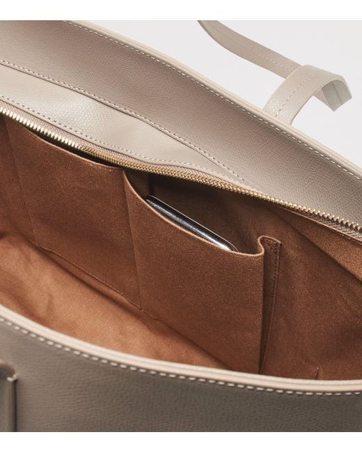 Aspinal Natural Leather East West Tote Bag