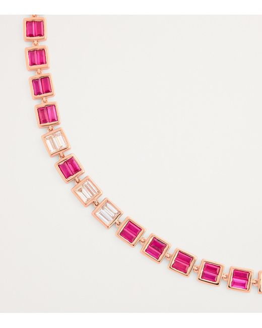 SHAY Red Diamond And Ruby Necklace