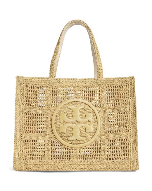 Tory Burch Metallic Large Crochet Ella Tote Bag