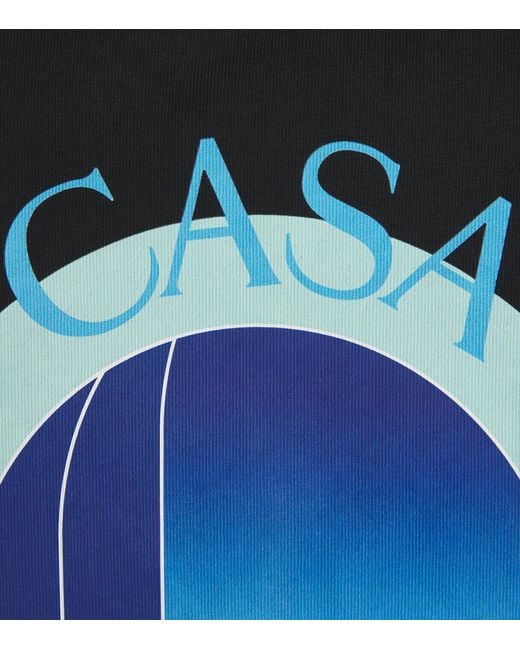 Casablanca Black Organic Cotton L'Arche T-Shirt for men