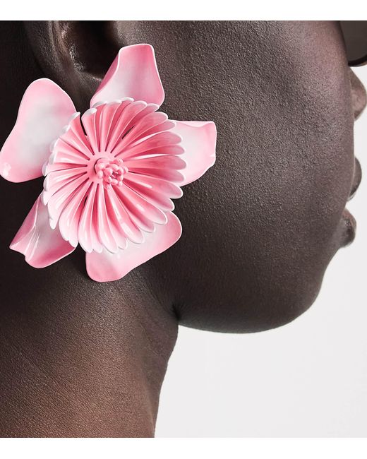 Chloé Pink Bloom Clip-On Earrings