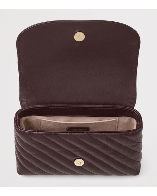 Jimmy Choo Purple Medium Quilted Leather Curve Cross-Body Bag