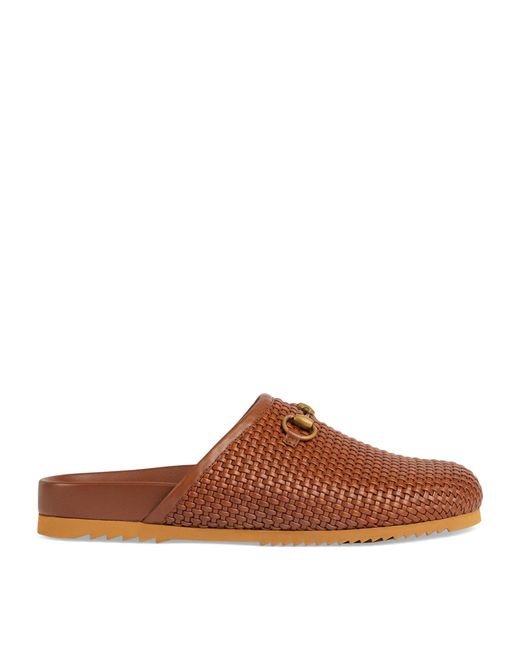 Gucci Leather Horsebit Mules in Brown for Men | Lyst Canada