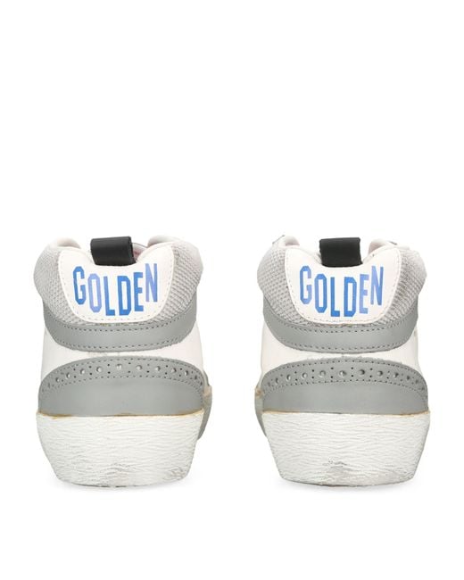 Golden Goose Deluxe Brand White Leather Mid Star Sneakers