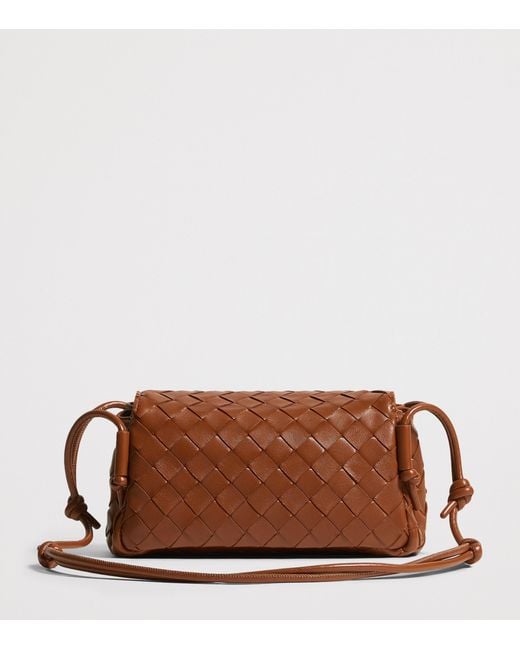 Bottega Veneta Brown Leather Notturno Cross-Body Bag
