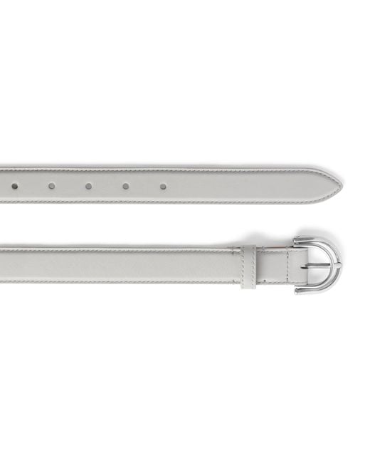 Balenciaga White Calfskin Rodeo Belt