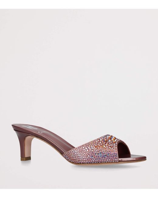 Gina Pink Crystal Comet Mules 55