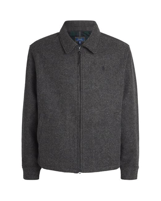 Polo Ralph Lauren Black Wool Langdon Jacket for men