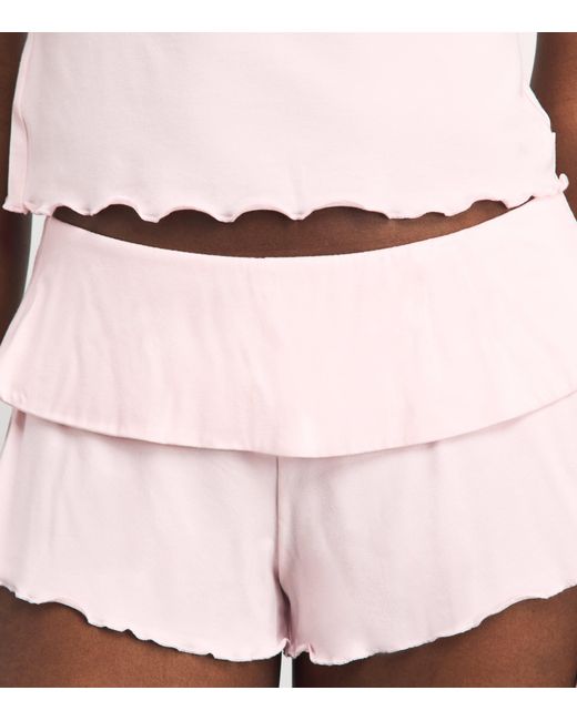 Skims Pink Sleep Short Pyjama Set