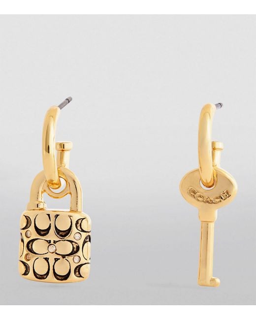 Buy Silver or Gold Lock & Key Stud Earrings Online in India - Etsy