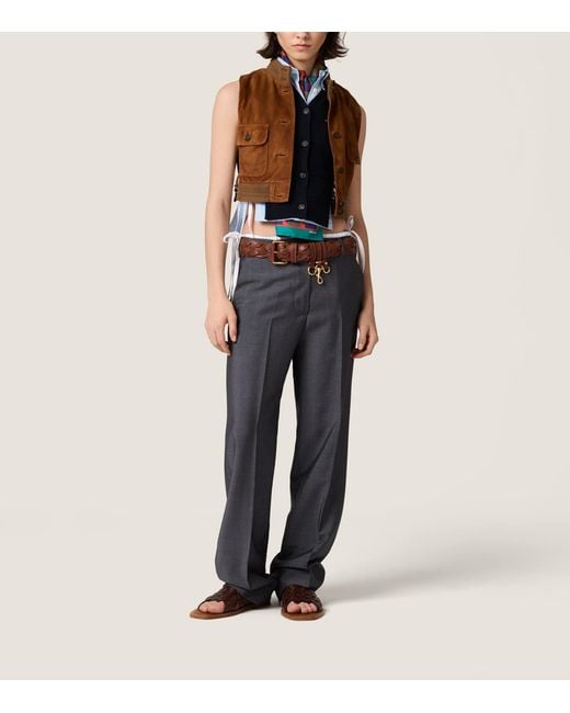 Miu Miu Blue Cashmere Cardigan Vest for men