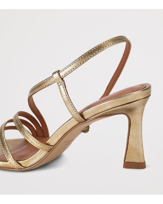 Kurt Geiger Natural Leather Embellished Annabel Heeled Sandals 90