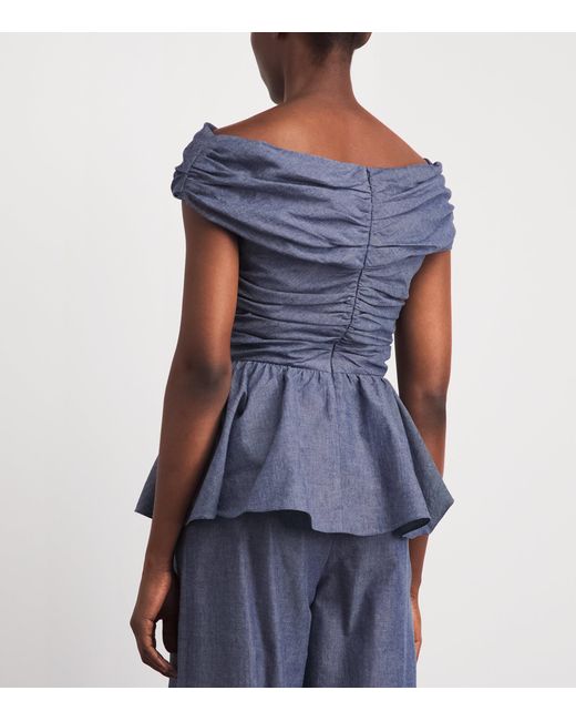 Safiyaa Blue Chambray Melanie Blouse