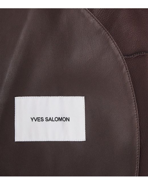 Yves Salomon Red Lacon Lambskin Jacket