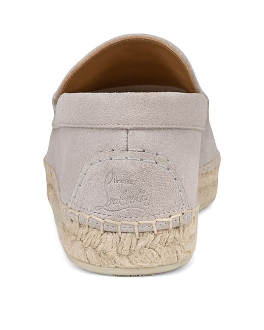 Christian Louboutin Gray Paquepapa Suede Espadrille Loafers for men