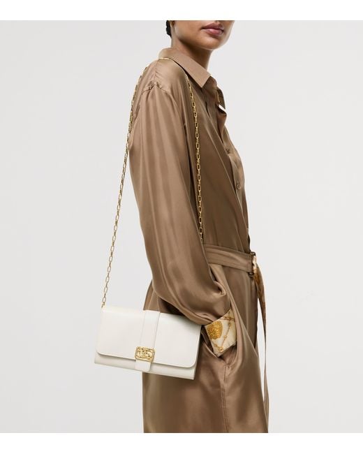 Burberry Natural Leather Rider Chain Wallet