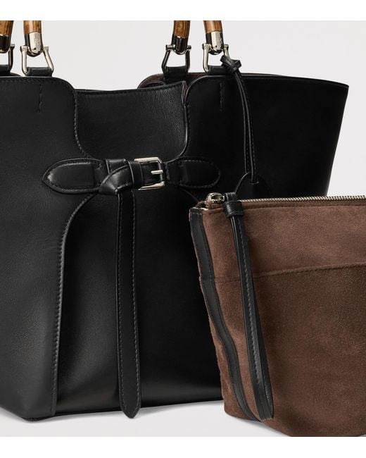 Ralph Lauren Black Leather Ralph Tote Bag