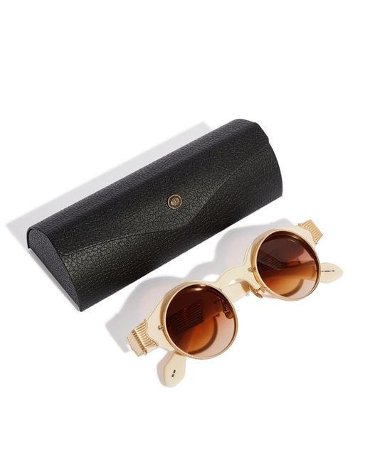 Matsuda Brown Round-Frame Sunglasses for men