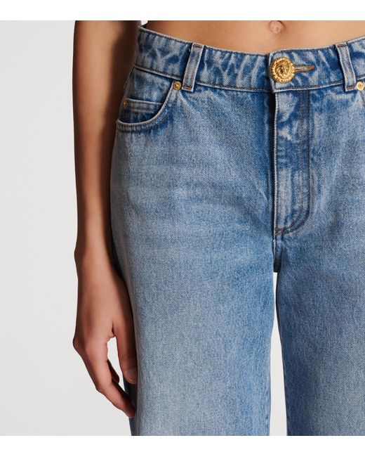 Balmain Blue Straight-Leg Jeans