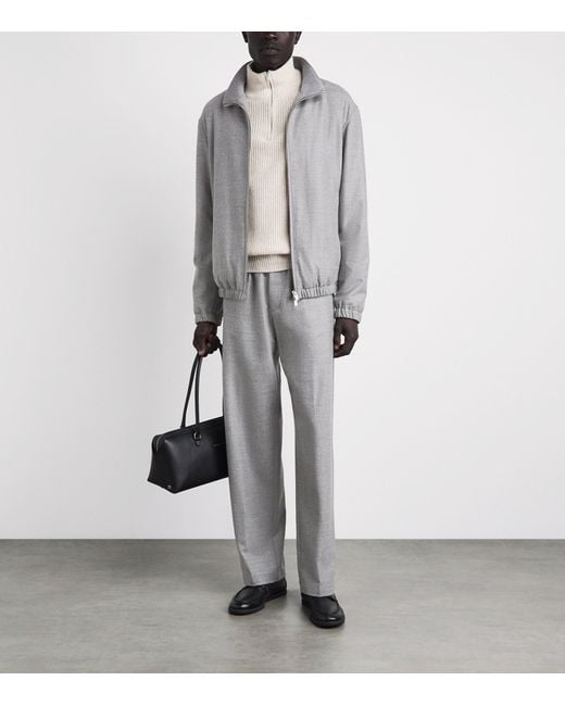 Lardini Gray Stretch-Virgin Wool Jacket for men