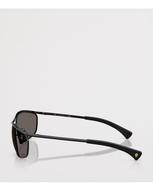 Ray-Ban Black Scuderia Ferrari Collection Oval Sunglasses