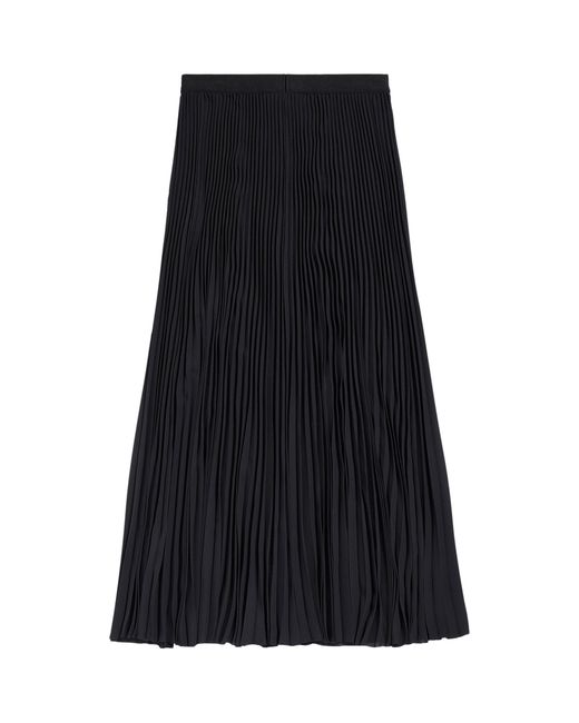 Balenciaga Black Elasticated-waist Pleated Skirt