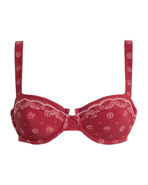 Devon Windsor Red Lara Balconette Bikini Top