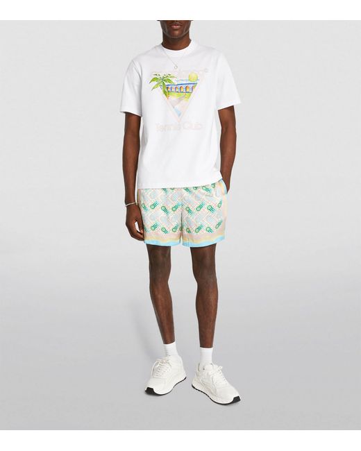 Casablancabrand White Tennis Club Graphic-print Cotton-jersey T-shirt X for men