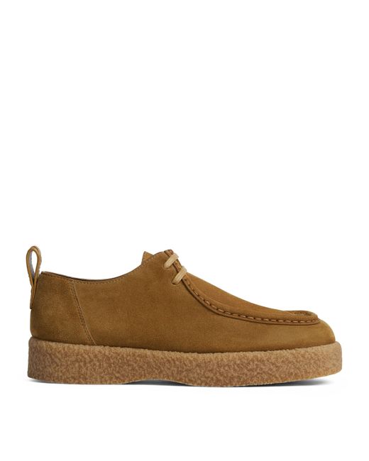 Bottega Veneta Brown Suede Lace-Up Torino Loafers for men