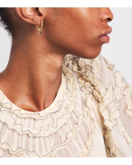 Spinelli Kilcollin Metallic And Diamond Zahra Hoop Earrings