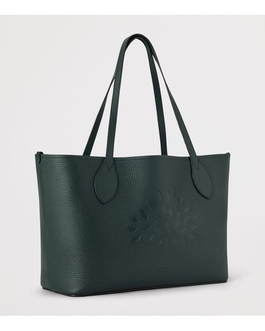 Mulberry Green Leather Tree Tote Bag