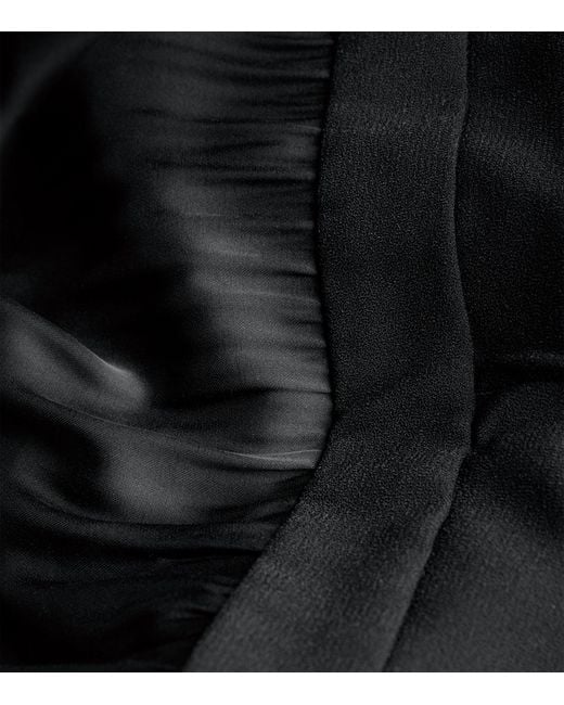 MAX&Co. Black Crepe-satin-chiffon Jumpsuit